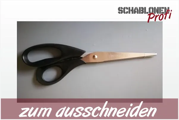 Schere zum ausschneiden von Schablonen - so wie man möchte